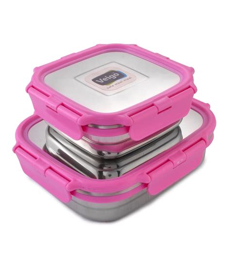 veigo lock n steel lunch box|Veigo Premium Finish Lock N Steel 2 Pcs Container (2 Big), .